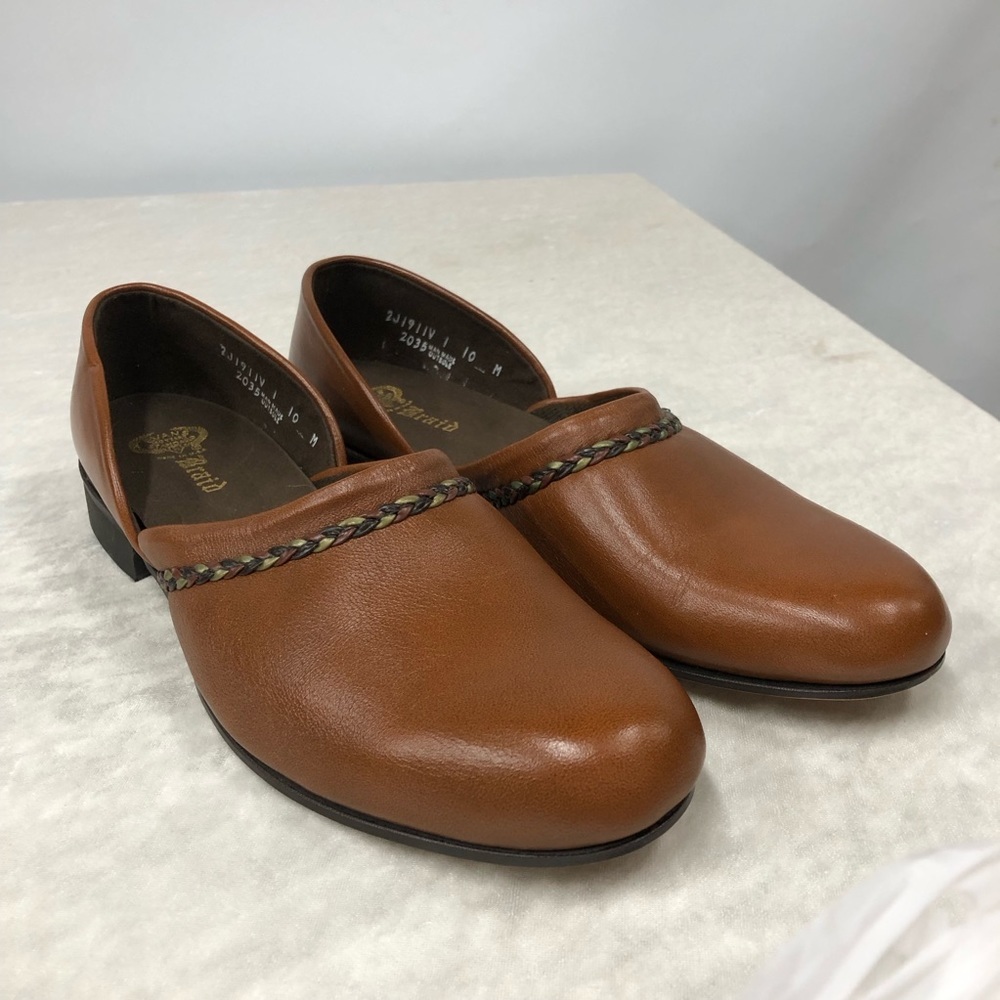 Vintage Evans Standard Braid Leather House Shoes Slippers Men 2035 size 10